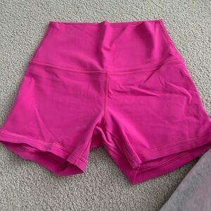 Lulu bike shorts inseam 4” HOT PINK